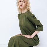 GUSTO maxi dress white - MOO Linen Shop