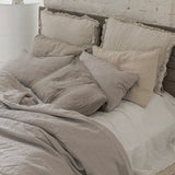 HARMONIA linen duvet cover set natural - MOO Linen Shop