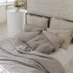 HARMONIA linen duvet cover set natural - MOO Linen Shop