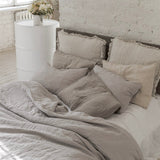 HARMONIA linen duvet cover set natural - MOO Linen Shop