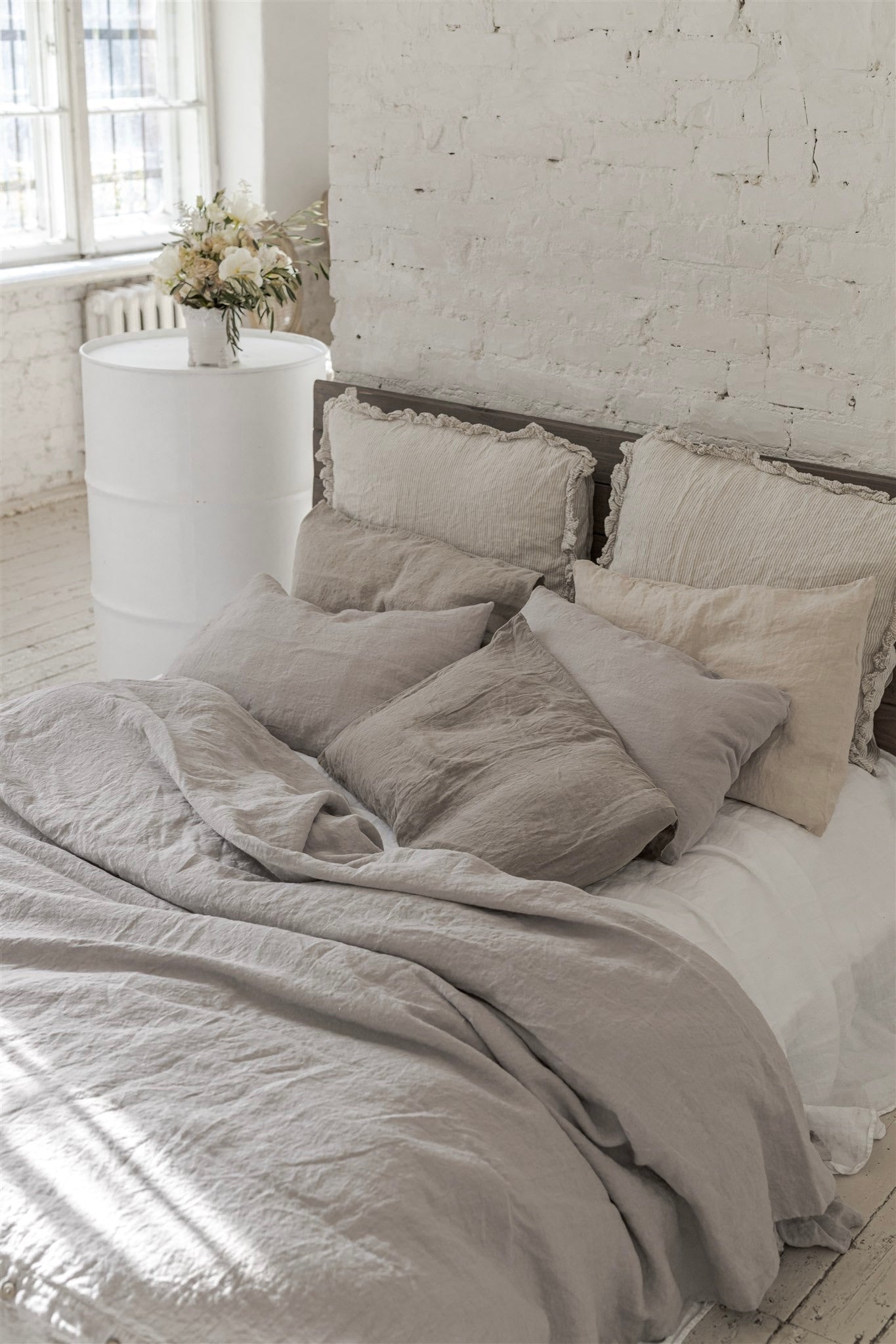 HARMONIA linen duvet cover set natural - MOO Linen Shop