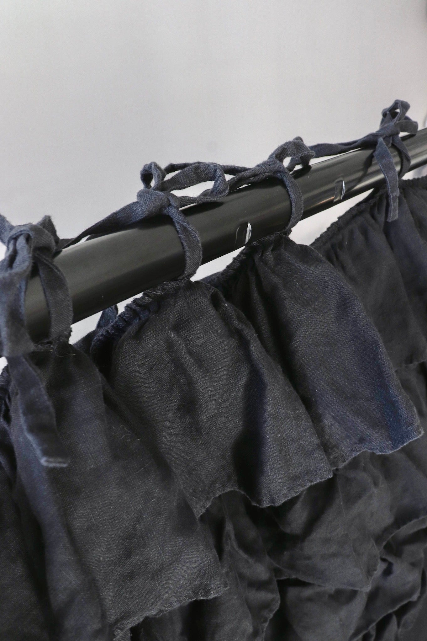 HEAVEN curtain panel black - MOO Linen Shop