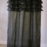 HEAVEN curtain panel black - MOO Linen Shop
