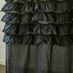 HEAVEN curtain panel black - MOO Linen Shop