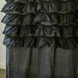 HEAVEN curtain panel black - MOO Linen Shop