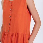 HOT linen tunic dress cream - MOO Linen Shop