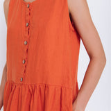 HOT linen tunic dress cream - MOO Linen Shop