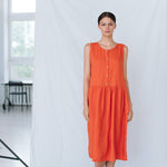 HOT linen tunic dress cream - MOO Linen Shop