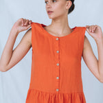 HOT linen tunic dress cream - MOO Linen Shop