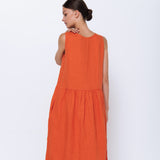 HOT linen tunic dress cream - MOO Linen Shop