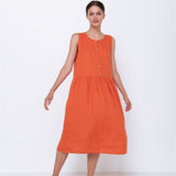 HOT linen tunic dress cream - MOO Linen Shop