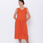 HOT linen tunic dress cream - MOO Linen Shop