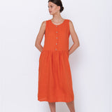 HOT linen tunic dress cream - MOO Linen Shop