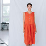 HOT linen tunic dress cream - MOO Linen Shop