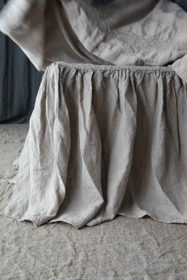 Bed skirt  dust ruffle  SMOTH NATURAL