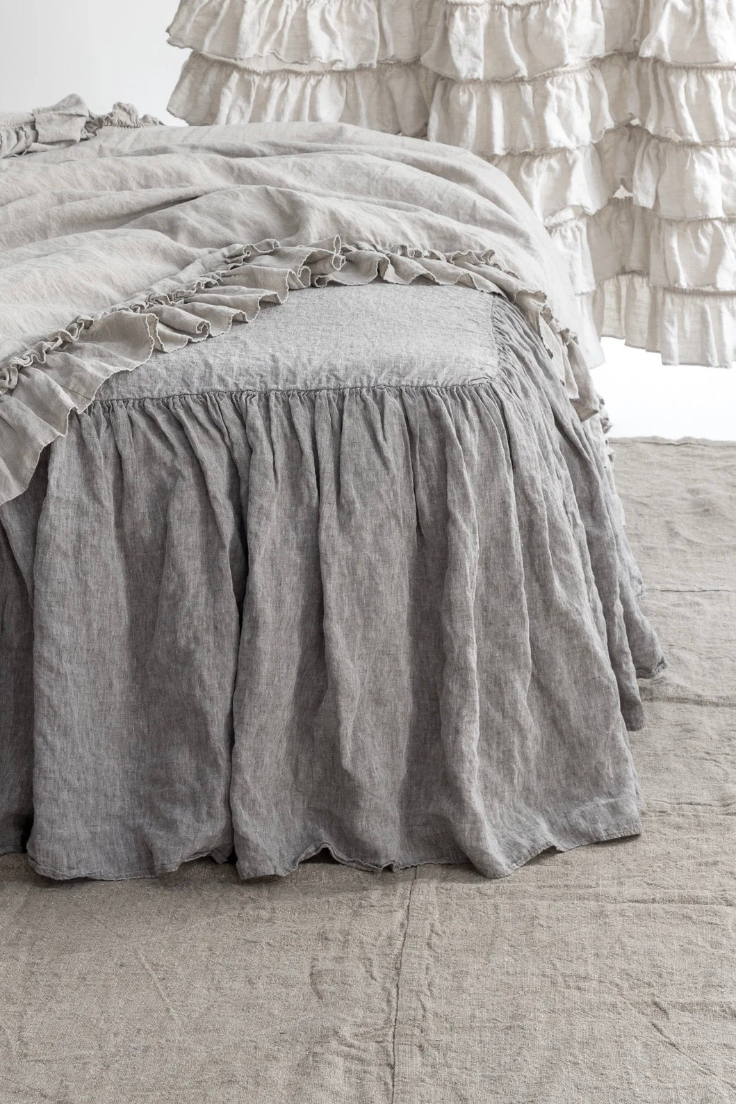 Bed skirt  dust ruffle  SMOTH TAUPE