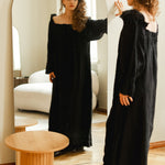 JACKY linen dress royal blue - MOO Linen Shop