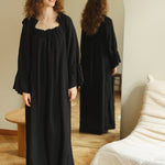 JACKY linen dress royal blue - MOO Linen Shop