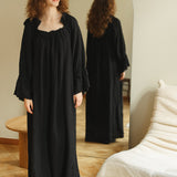 JACKY linen dress royal blue - MOO Linen Shop