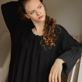 JACKY linen dress royal blue - MOO Linen Shop