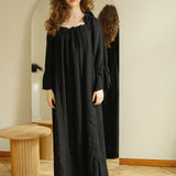 JACKY linen dress royal blue - MOO Linen Shop