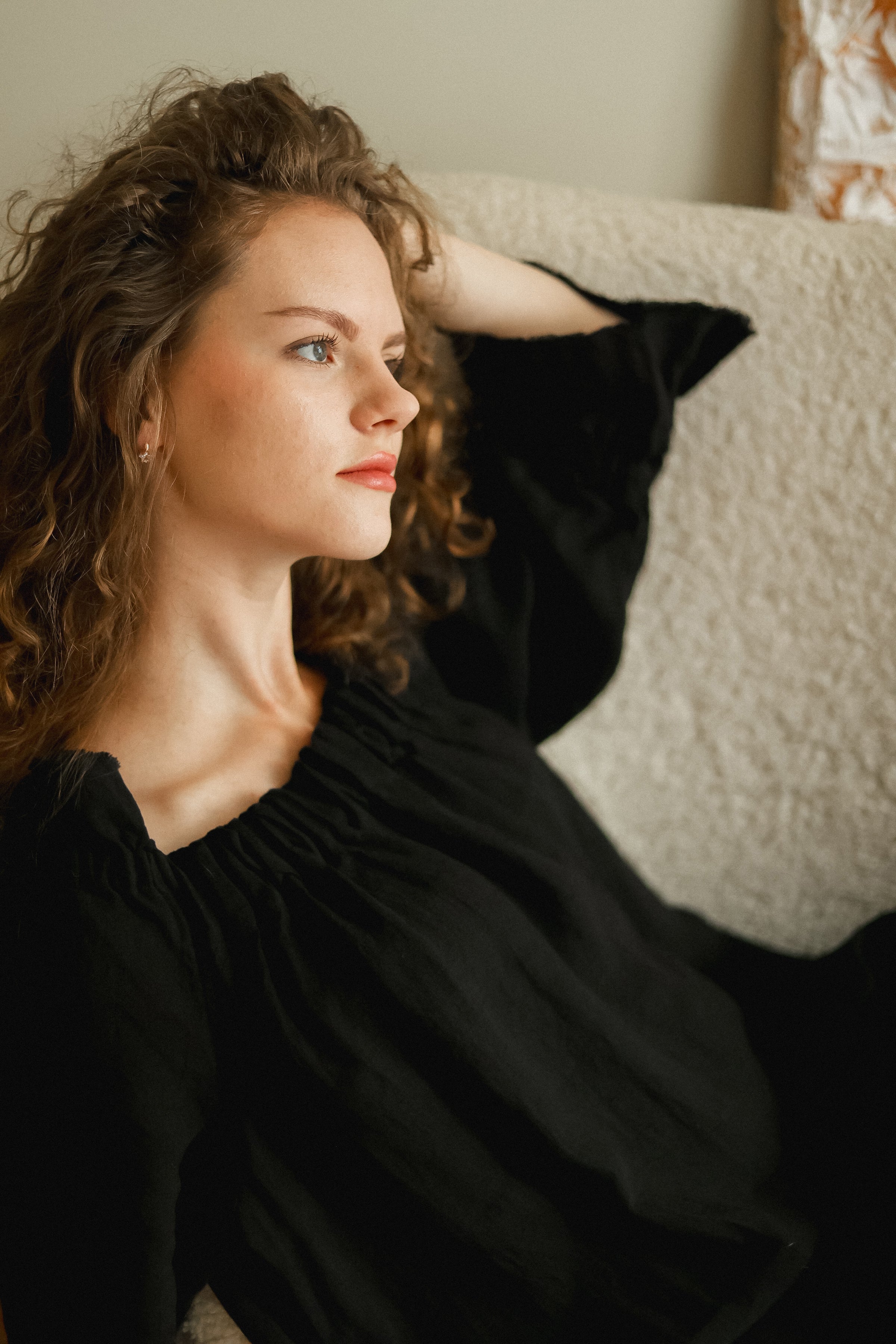 JACKY linen dress royal blue - MOO Linen Shop