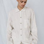 JANE linen pajama green olive - MOO Linen Shop