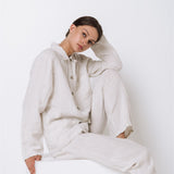 JANE linen pajama green olive - MOO Linen Shop