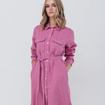 JEEP shirt dress cream - MOO Linen Shop