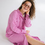 JEEP shirt dress cream - MOO Linen Shop