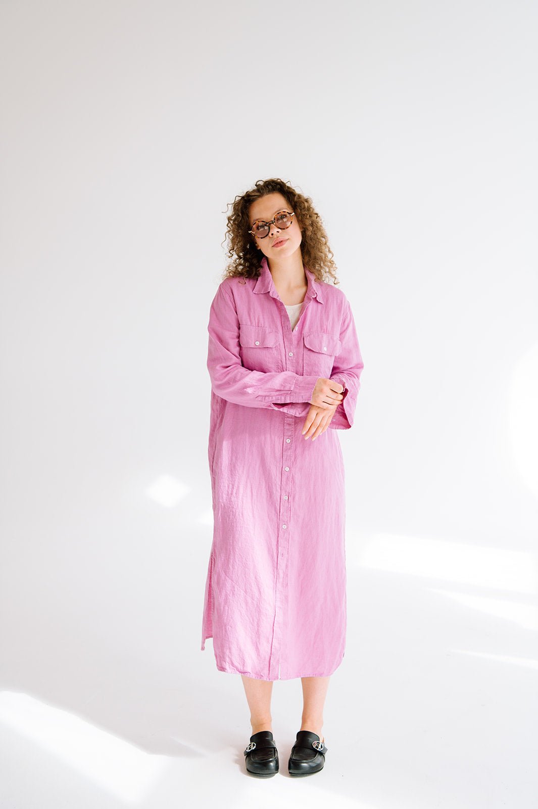 JEEP shirt dress cream - MOO Linen Shop