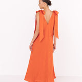 JILY maxi dress white - MOO Linen Shop