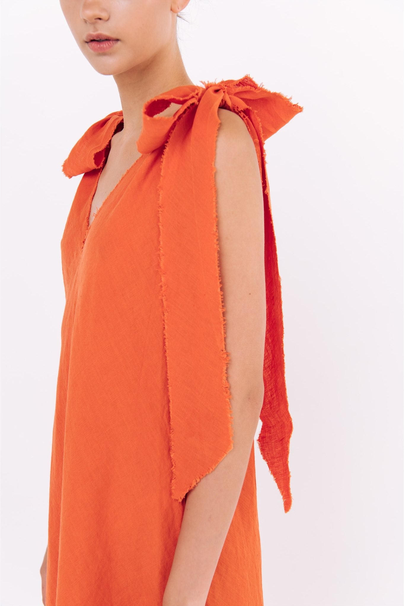 JILY maxi dress white - MOO Linen Shop