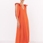 JILY maxi dress white - MOO Linen Shop