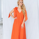 JILY maxi dress white - MOO Linen Shop