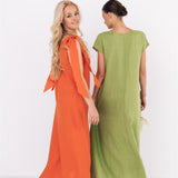 JILY maxi dress white - MOO Linen Shop