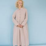 JULIA linen dress havanna - MOO Linen Shop