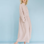 JULIA linen dress havanna - MOO Linen Shop