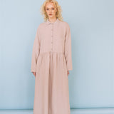 JULIA linen dress havanna - MOO Linen Shop