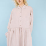 JULIA linen dress havanna - MOO Linen Shop