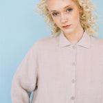 JULIA linen dress havanna - MOO Linen Shop