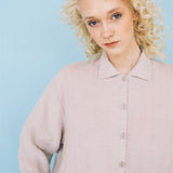 JULIA linen dress havanna - MOO Linen Shop