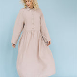 JULIA linen dress havanna - MOO Linen Shop
