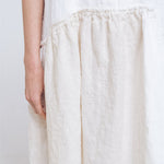 KATE rustic linen dress antique white heavy linen - MOO Linen Shop