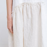 KATE rustic linen dress antique white heavy linen - MOO Linen Shop