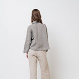 LEA boxy shirt green olive - MOO Linen Shop