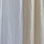 Linen curtain panel white - MOO Linen Shop