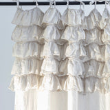 Linen curtain panel HEAVEN white - MOO Linen Shop