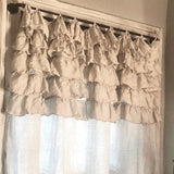 Linen curtain panel HEAVEN white - MOO Linen Shop