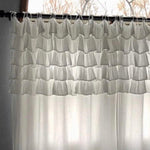 Linen curtain panel HEAVEN white - MOO Linen Shop